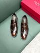 Ferragamo Man Black and brown Calfskin Business Leather Shoes 0428121 (4)_th.jpg
